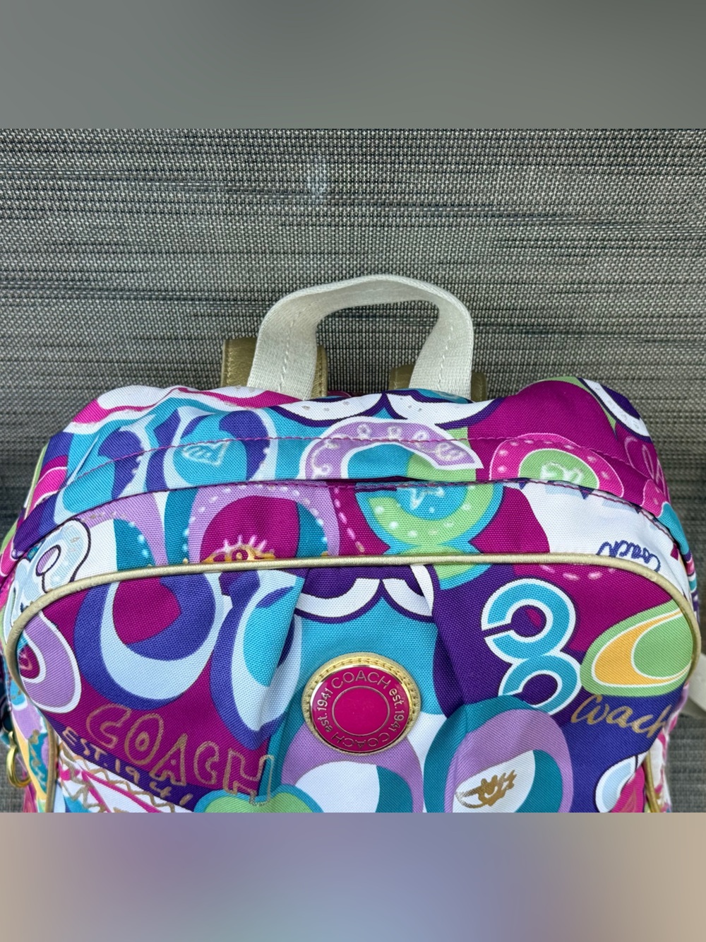 Coach Poppy Pop-C Limited Edition Graffiti Backpack - Picture 7 of 12